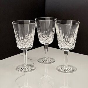 SET of 3 Lismore Goblets by Waterford Crystal